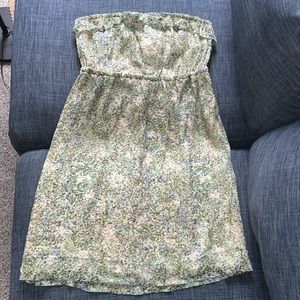 J crew floral green dress